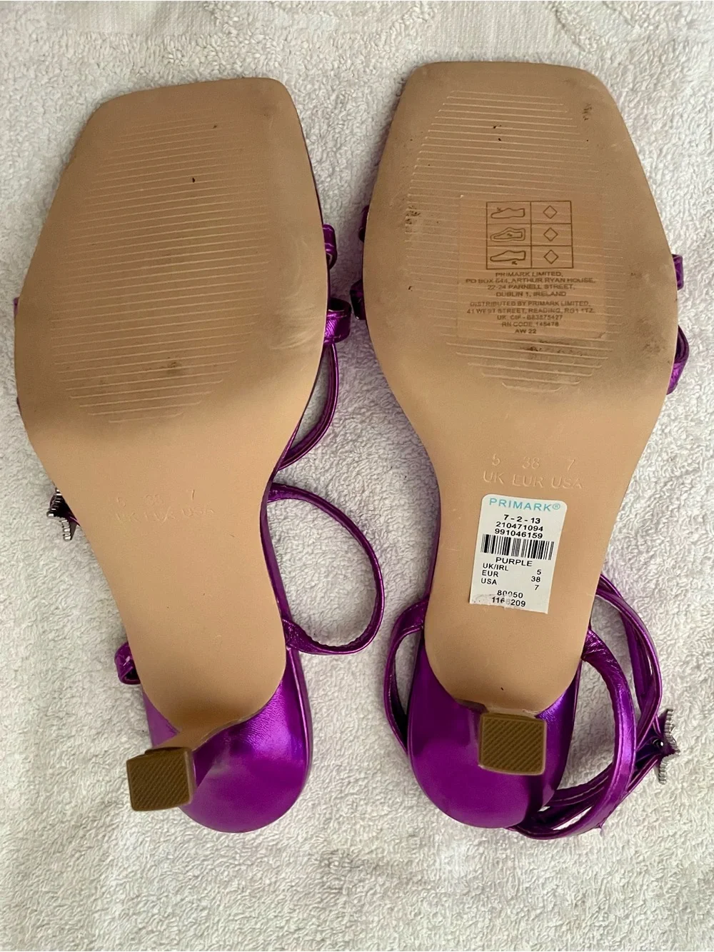 NWT 2 Pairs of Primark Metallic Heels